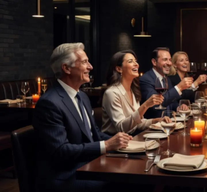 Privát vacsora elegáns terítéssel a restavildhubban
